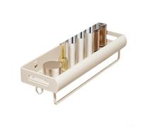 Étagère sans perçage pour salle de bain, balcon, toilettes, optimisation de l'espace de rangement, sans outils d'installation (40 cm) Blanc crème