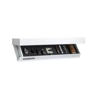 éTagèRe SecrèTe,Meuble Plus Tiroir Secret Support de rangement mural en bois avec couvercle rabattable et support flottant, compartiment secret, support de rangement mural de style simple(White)