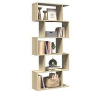 Étagère séparatrice de pièce 5 niveaux chêne sonoma 70x24x161cm chêne sonoma G