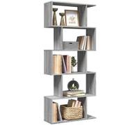 Étagère séparatrice de pièce 5 niveaux sonoma gris 70x24x161 cm Sonoma gris G