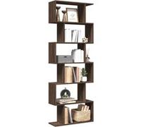 Étagère séparatrice de pièce 6 niveaux chêne marron 70x24x193cm Marron G