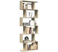 vidaXL Étagère séparatrice de pièce 6 niveaux chêne Sonoma 70x24x193 cm