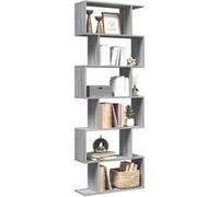 Étagère séparatrice de pièce 6 niveaux sonoma gris 70x24x193 cm Sonoma gris G