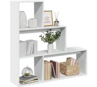 vidaXL Étagère séparatrice de pièce 3 niveaux 123x29x123 cm Blanc