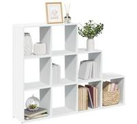 Vidaxl Étagère Séparatrice De Pièce À 3 Niveaux Blanc 137,5x29x103,5cm Multicolore