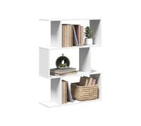 vidaXL Étagère séparatrice de pièce 3 niveaux Bois d'ingénierie blanc 70 x 24 x 97 cm