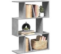 vidaXL Étagère séparatrice de pièce 3 niveaux Gris béton 70×24×97 cm