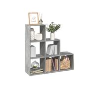 vidaXL Étagère séparatrice de pièce à 3 niveaux Gris béton 99x29x99 cm
