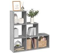 vidaXL Étagère séparatrice 3 niveaux Sonoma gris 99 x 29 x 99 cm