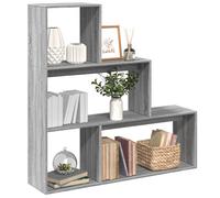 vidaXL Étagère séparatrice de pièce 4 niveaux (857997) – Bibliothèque gris béton