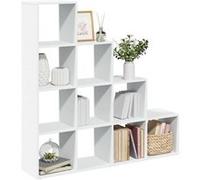 vidaXL Étagère séparatrice de pièce 4 niveaux blanc 131,5x29x131,5 cm pour livres
