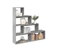 Etagère séparatrice de pièce à 4 niveaux gris béton