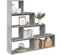 Étagère séparatrice de pièce à 4 niveaux gris béton Gris béton G