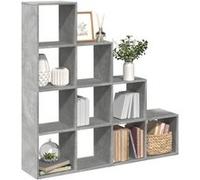 Étagère séparatrice de pièce à 4 niveaux gris béton Gris béton G
