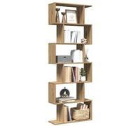 Étagère séparatrice de pièce à 6 niveaux chêne artisanal Chêne G