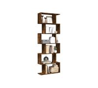 vidaXL Étagère séparatrice de pièce 6 niveaux chêne fumé 70x24x193 cm
