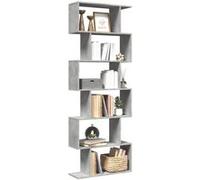 vidaXL Étagère séparatrice de pièce à 6 niveaux gris béton 70x24x193 cm