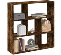 Étagère séparatrice de pièce chêne fumé 102x29x103,5 cm chêne fumé G