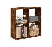 Etagère séparatrice de pièce chêne fumé 69,5x29x69,5 cm