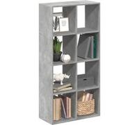 vidaXL Bibliothèque/Étagère séparatrice de pièce 69,5x29x137,5 cm Gris béton