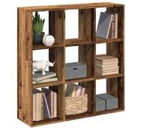 Étagère séparatrice de pièce vieux bois 102x29x103,5 cm Marron G