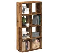 vidaXL Bibliothèque de séparation aspect bois ancien 69,5x29x137,5 cm