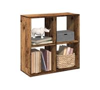 Vidaxl Étagère Séparatrice De Pièce Vieux Bois 69,5x29x69,5 Cm Multicolore