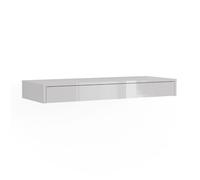 Etagère Sherry, 100x12cm avec tiroir, Blanc Haute brillance, Vicco 59324
