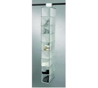 Etagère souple pour chaussures WOS blanche à 9 niveaux 15x30x128 cm