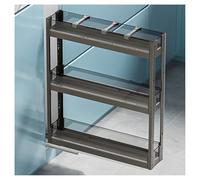 Étagère sous évier - Étagère de rangement coulissante avec forte capacité de charge - Installation facile - Design à décoller et à coller - Panier coulissant pour garde-manger et placard