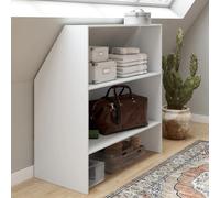 IDMarket Étagère sous pente 2 niveaux TOMI 100 x 50 x 70/110 cm Blanc
