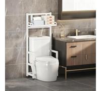 Étagère Sto réglable multifonction à 1 niveau avec pieds pour économiser de l'espace pour balcons et salles de bains Blanc H Idéal pour la décoration de la maison