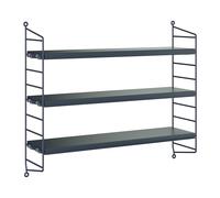 String Furniture Etagère String Pocket 60x50x15cm bleu acier RAL 5011 PxHxP 60x50x15cm