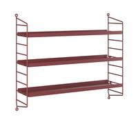 String Furniture Etagère String Pocket Metall 60x50x15cm rouge brun RAL 3011 lxHxP 60x50x15cm