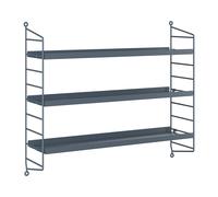 String Furniture Etagère String Pocket Metall 60x50x15cm gris NCS S 7010-B10G lxHxP 60x50x15cm