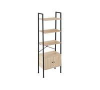 Étagère - TECTAKE - Étagère BRENTWOOD au design minimaliste et industriel en panneau aggloméré 57,5 x 34 x 173 cm - Bois clair