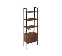 ECHELLE ETAGERE - TECTAKE - Étagère BRENTWOOD en Bois et Acier Protection Anti-basculement incluse - Bois Foncé