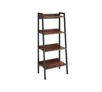 TecTake Étagère échelle - 57,5 x 34 x 138 cm - Bois foncé industriel, rustique Bois foncé industriel, rustique