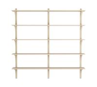 Swedese Étagère Levi à 5 plateau Frêne verni naturel-aluminium. 180 cm