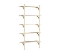 Swedese Étagère Levi à 5 plateau Frêne verni naturel-aluminium. 90 cm