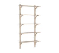 Étagère Suédoise Levi 90, Grand , Aluminium/chêne Pigmenté Blanc