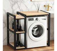 Étagère Supérieure Pour Lave-Linge, Meuble De Rangement Pour Machine À Laver À Tambour Avec 3 Hauteurs Réglables, Meuble Machine À Laver Pour Buanderie, Balcon(Black)