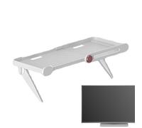 Étagère supérieure pour moniteur | Support de rangement pour écran plat sans perçage - Support supérieur pour écran TV | pour télécommande, console de jeu, téléphone, haut-parleurs de maison