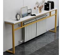 Étagère Supérieure pour Radiateur, Grande Table de Rangement avec Structure Métallique, Tablette de Radiateur et Derrière un Canapé-lit, pour Salon et Cuisine(Gold,100x20x90cm/39x8x36in)