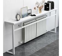 Étagère Supérieure pour Radiateur, Grande Table de Rangement avec Structure Métallique, Tablette de Radiateur et Derrière un Canapé-lit, pour Salon et Cuisine(White,100x20x90cm/39x8x36in)