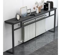 Étagère Supérieure pour Radiateur, Grande Table de Rangement avec Structure Métallique, Tablette de Radiateur et Derrière un Canapé-lit, pour Salon et Cuisine(Black,80x15x90cm/32x6x36in)