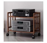ÉTagèRe Support Audio Meuble de Rangement pour Lecteur de disques, étagère vidéo à 2 Niveaux, Meuble d'angle pour téléviseur, stéréo, Lecteur CD, récepteur, Haut-Parleur, amplificateur, étag