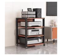 ÉTagèRe Support Audio Meuble de Rangement pour Lecteur de disques, Support pour Composants vidéo à 3/4 Niveaux, étagère d'angle, Meuble multimédia pour récepteur stéréo, unité de Rangement p