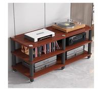 ÉTagèRe Support Audio Meuble de Rangement pour Lecteur de disques, Tour vidéo à 3 Niveaux pour Salon, Meuble stéréo, Meuble d'angle pour cinéma Maison, Meuble TV, Platine Vinyle, récepteur,