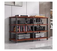 ÉTagèRe Support Audio Meuble de Rangement pour Tourne-Disque, 4 Niveaux, pour Divertissement à Domicile, TV, chaîne stéréo, Tour vidéo d'angle, Meuble pour Composants, Platine, amplificateur